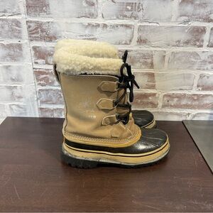 Sorel Tan and Black Winter Boots